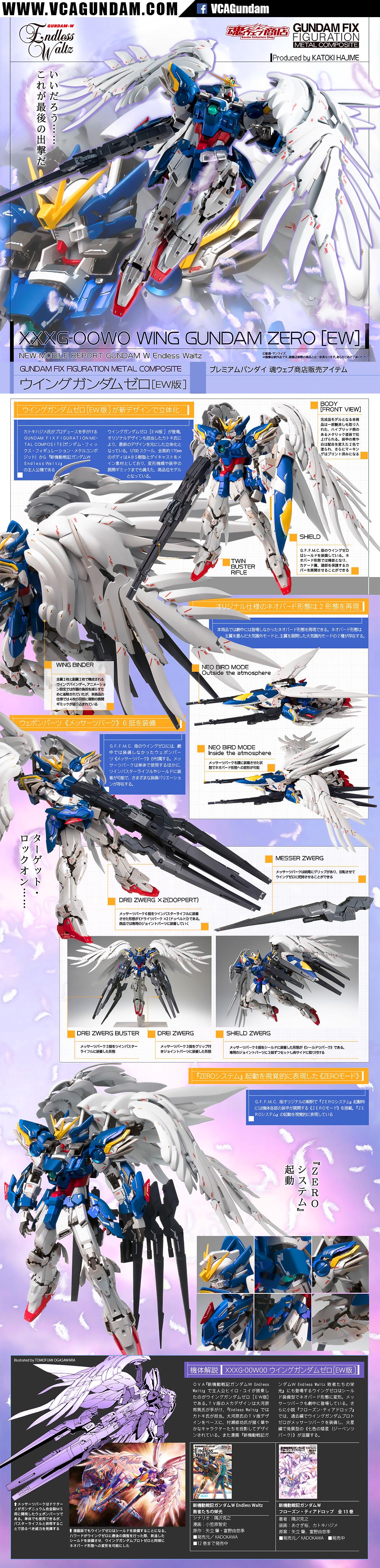 Gundam Fix Figuration Metal Composite GFFMC XXXG-00W0 WING GUNDAM ZERO EW วิง กันดั้ม ซีโร่ คัสตอม