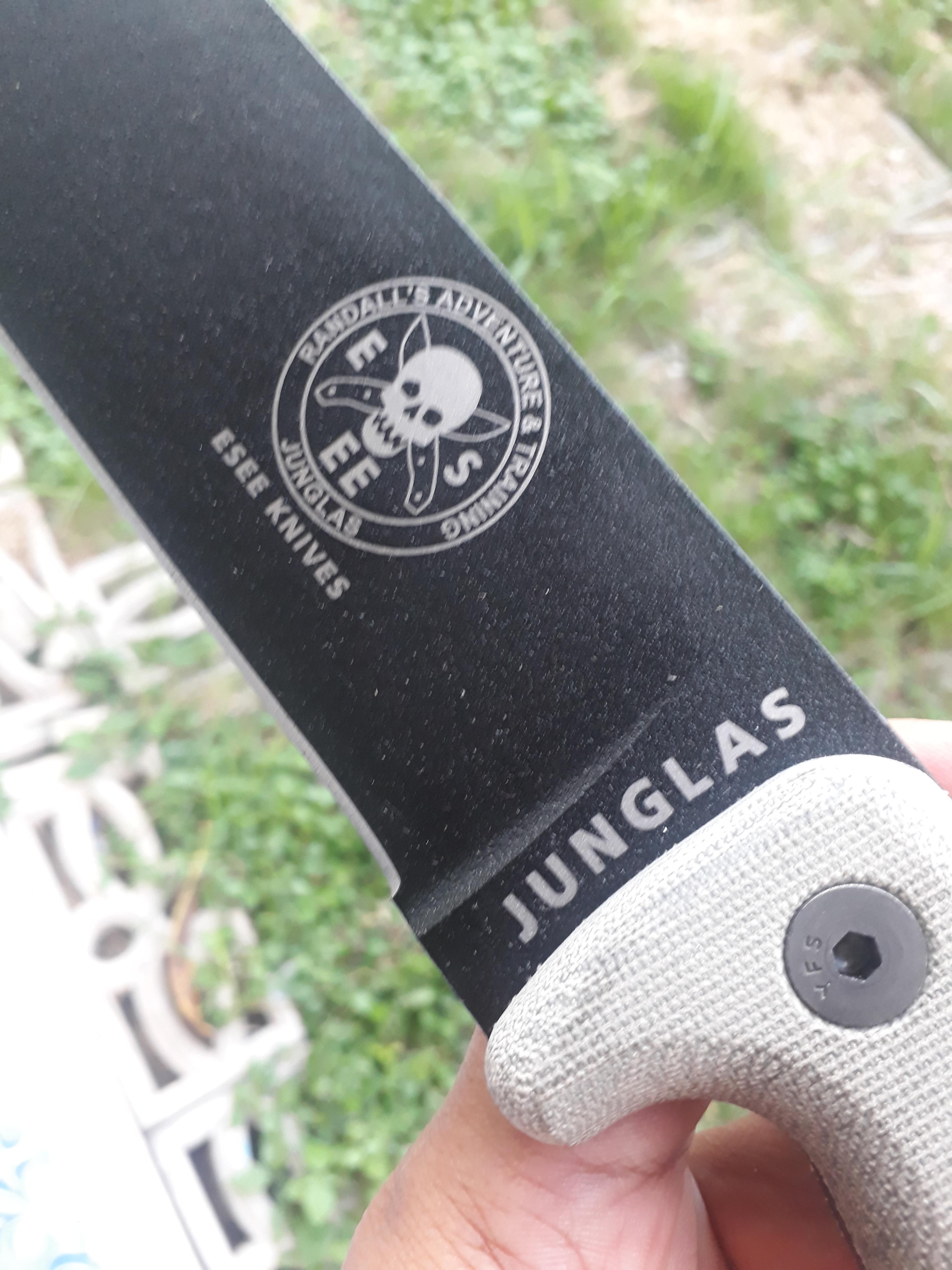 มีดESEE Knives: ESEE-JUNGLAS, Black Plain