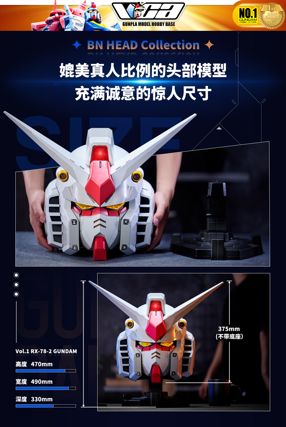 Bandai Namco x BN Head Collection RX-78-2 GUNDAM