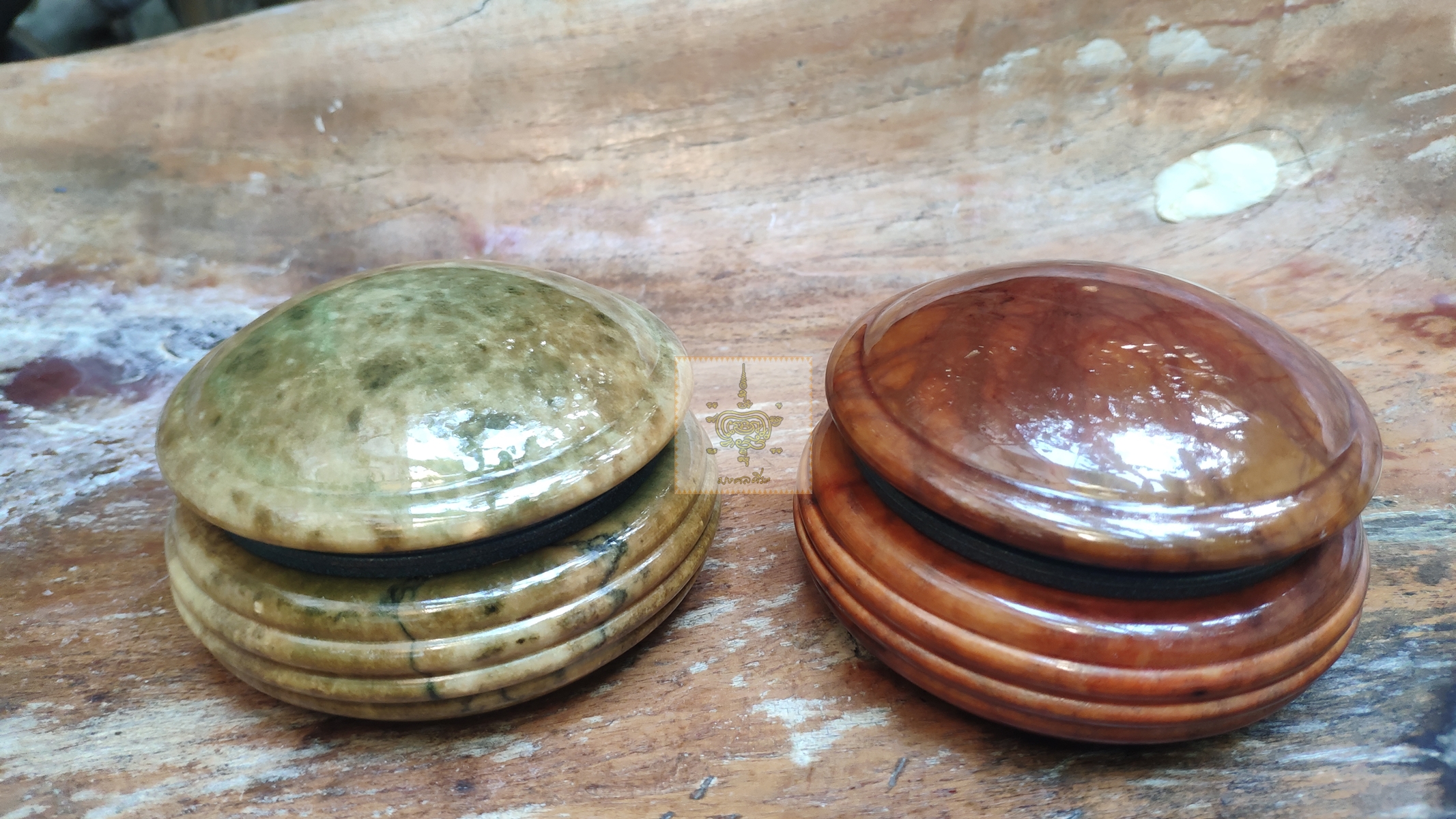 กล่องใส่เครื่องประดับหิน genuine alabaster made in italy แพคคู่