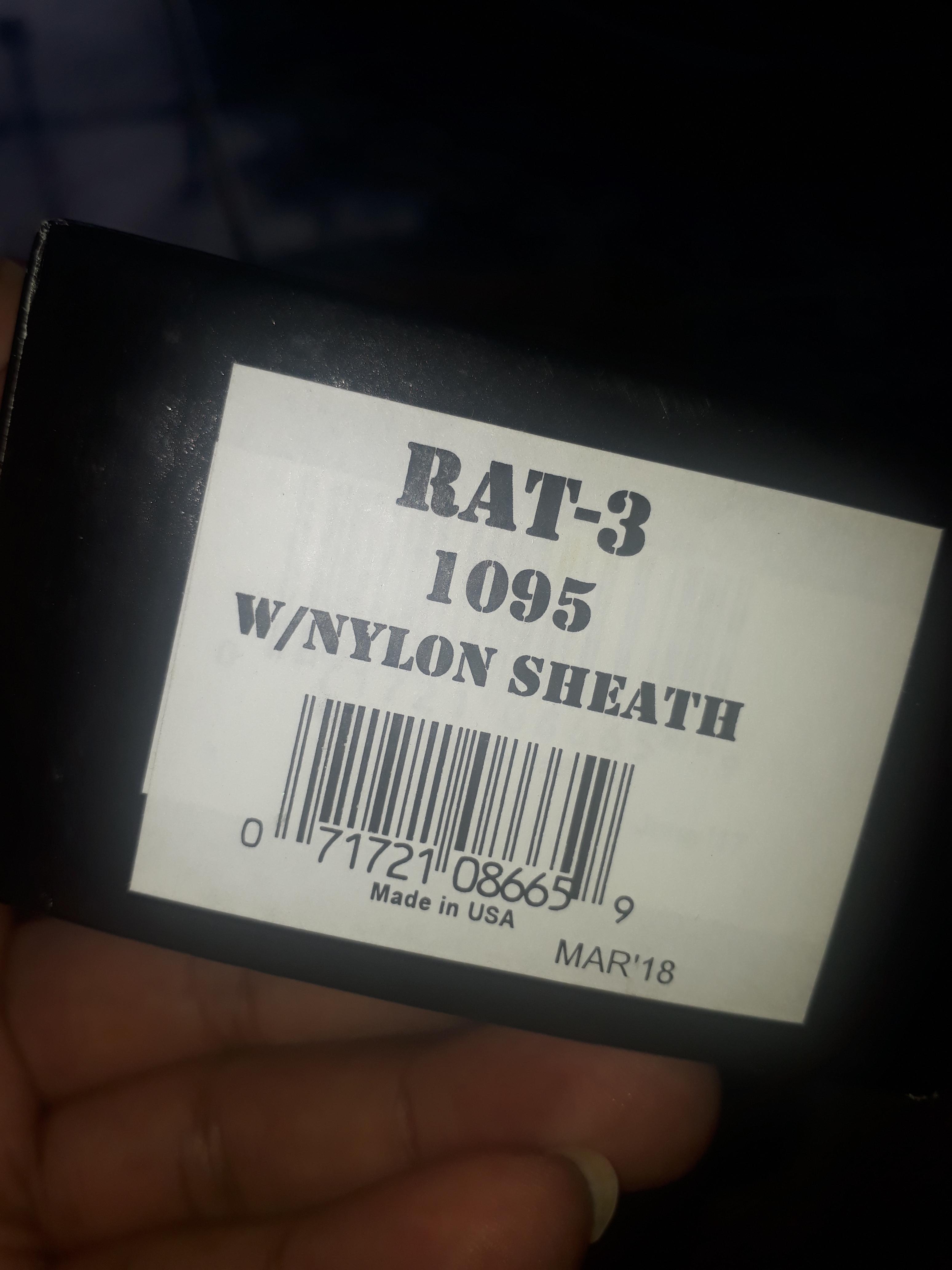 Ontario Knife Company 8665 RAT-3 Plain Edge with Black Nylon Sheath