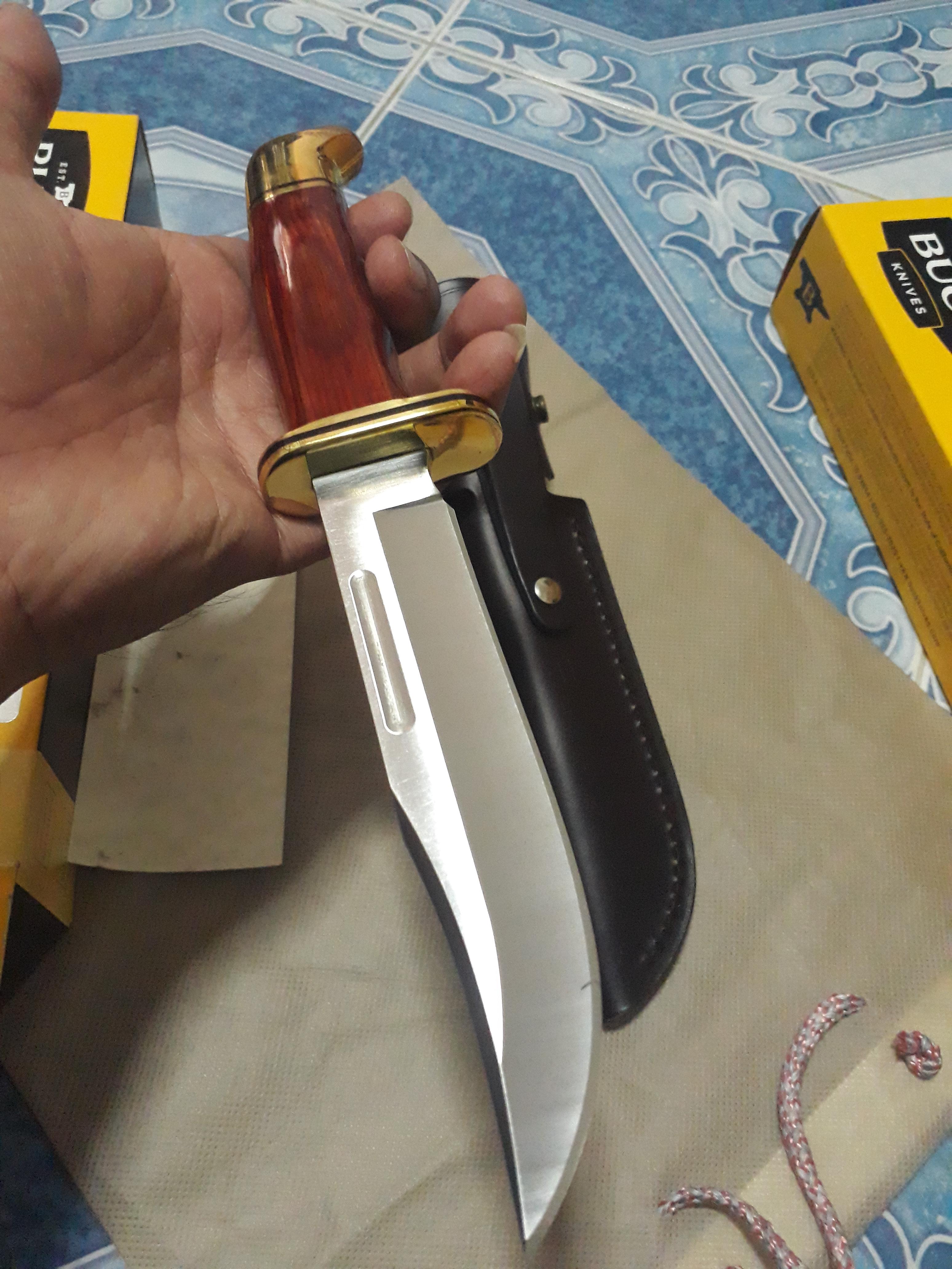 Buck Knives 0119 Special Fixed Blade Knife with Leather Sheath - 75th Anniversary Edition