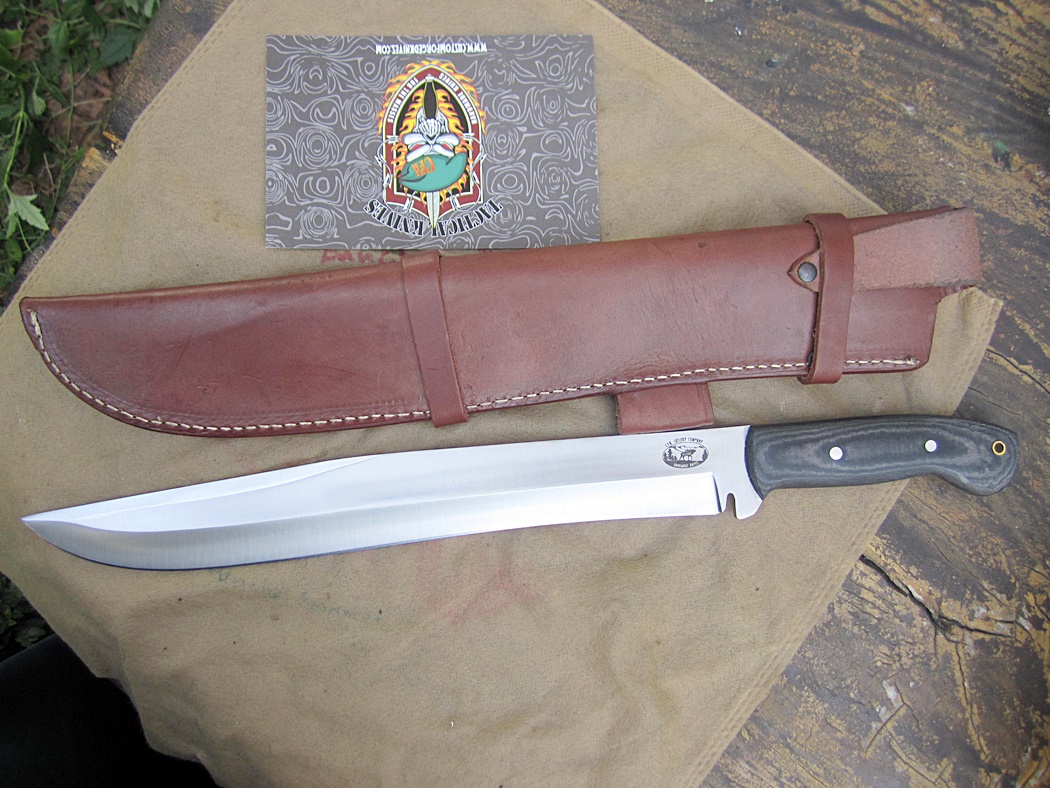 มีดเหล็กd2 IPAK CFK Custom Handmade D2 LARGE Bushcraft BUG-OUT-BAG Survival Machete Knife