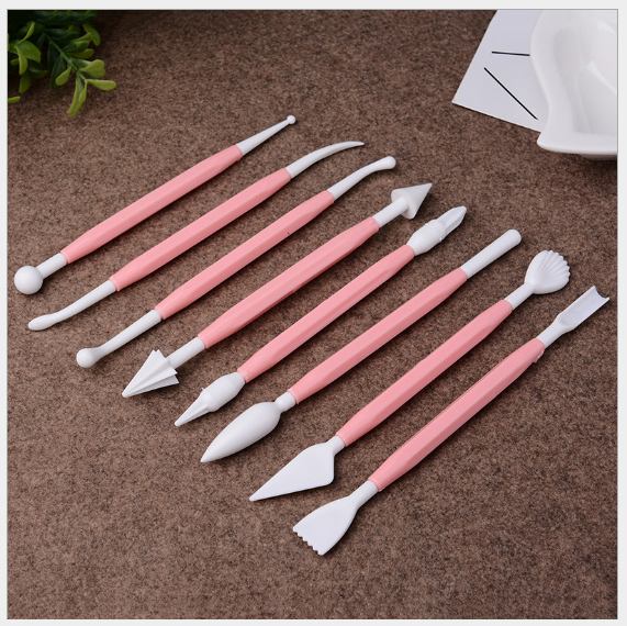 พร้อมส่ง.! ไม้ปั้น สุดคุ้ม 8 ชิ้น 16 หัวการ ใช้งาน (คละสี)