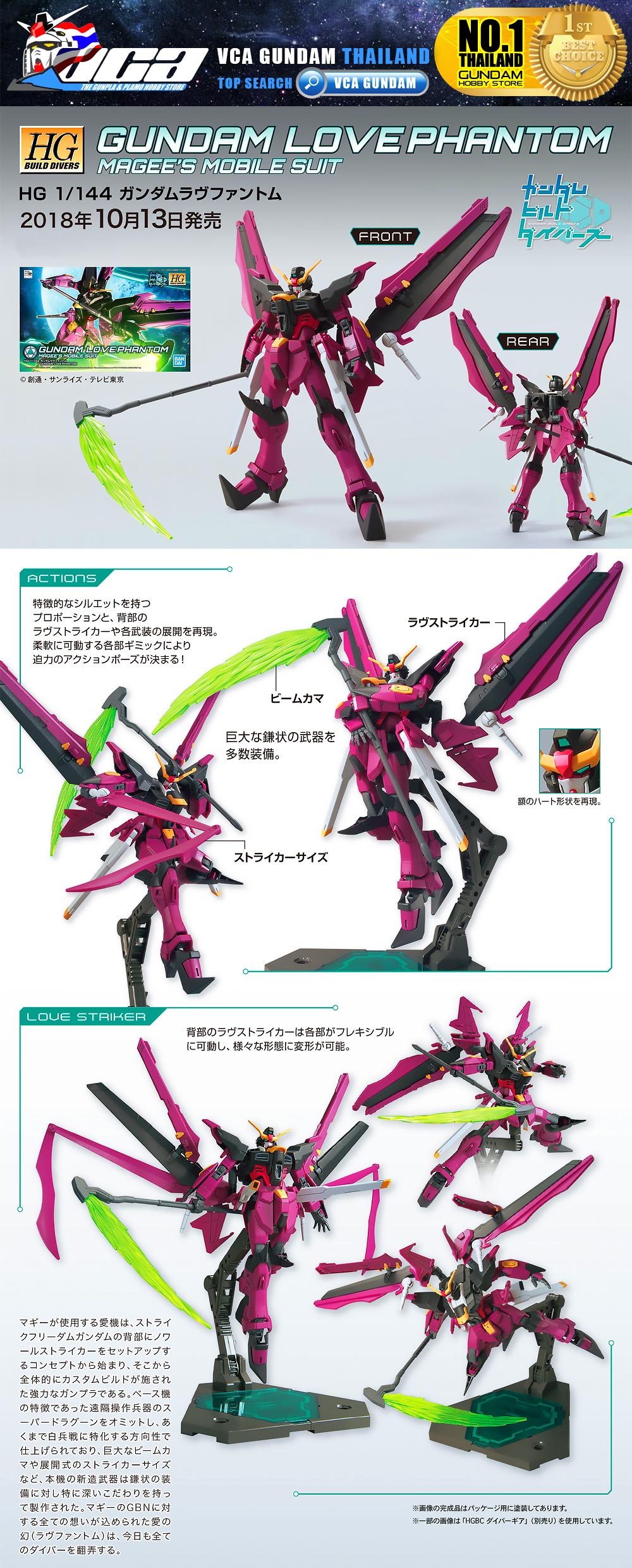 HG ZGMF-X20A-LP GUNDAM LOVE PHANTOM จีแกน บลาสต์ มาสเตอร์