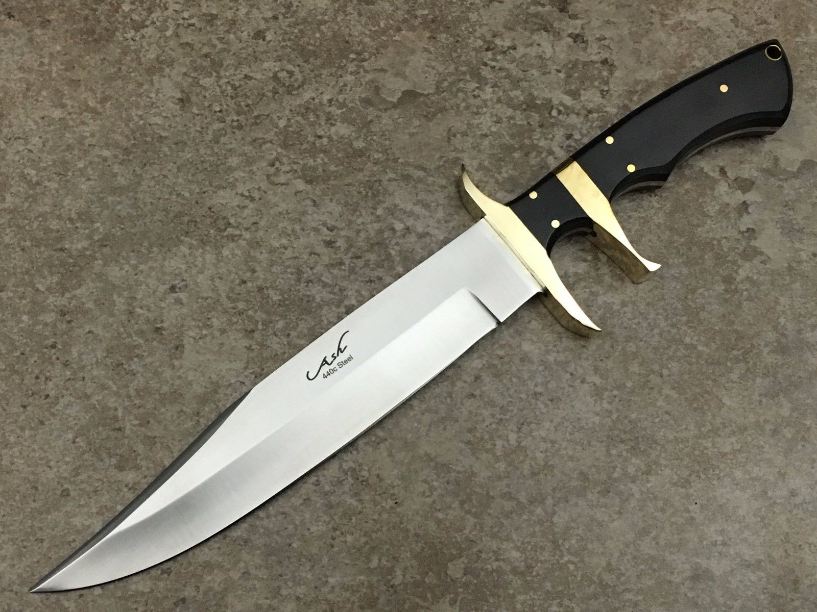 มีดเดินป่า ASH CUSTOM HANDMADE HUNTING BOWIE KNIFE 440C STEEL 13" (B93)