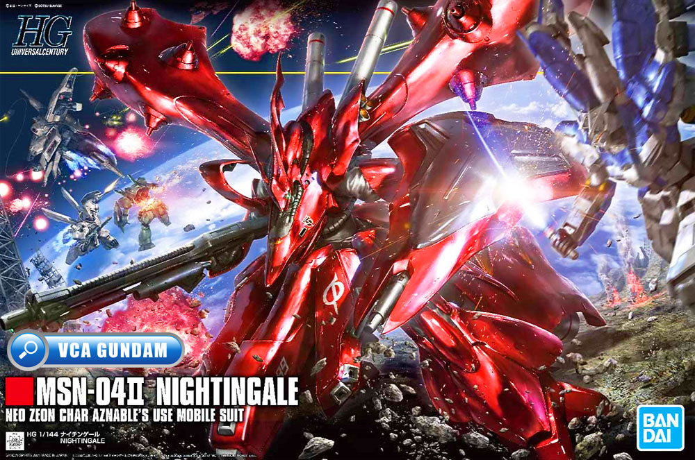 BANDAI GUNPLA HIGH GRADE HG 1/144 MSN-04II NIGHTINGALE โมเดล กันดั้ม กันพลา VCA GUNDAM
