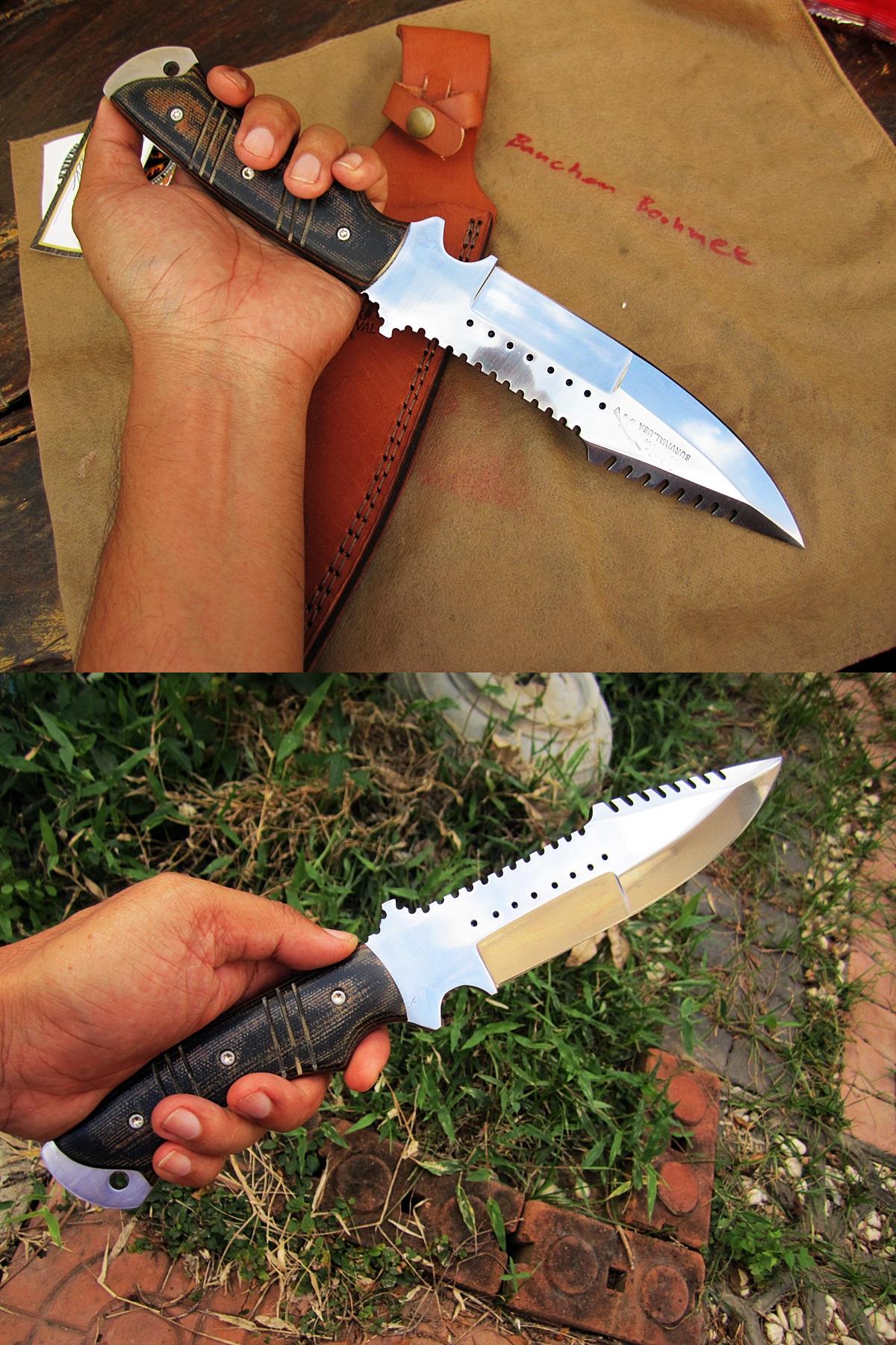 มีดเหล็ก D2 CFK USA.