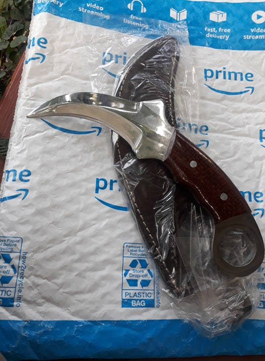 มีดคารัมบิท KARAMBIT KNIFE D2 MICARTA HANDLE 169