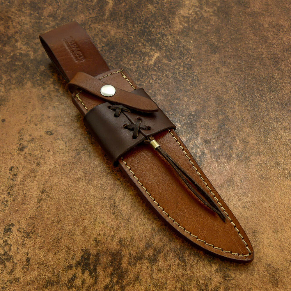 IMPACT CUTLERY RARE CUSTOM D2 BOWIE KNIFE BURL WOOD HANDLE