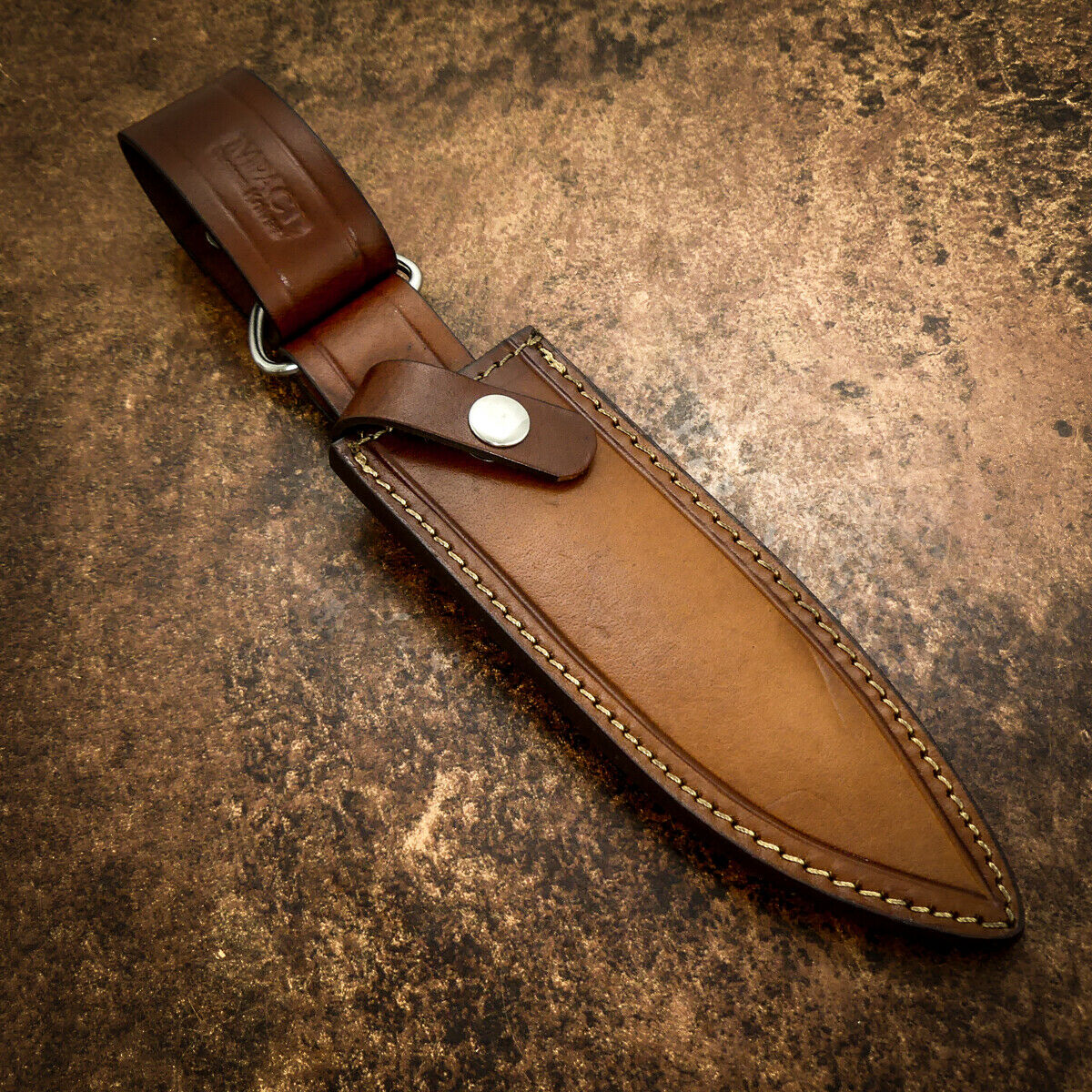 IMPACT CUTLERY RARE CUSTOM D2 BOWIE KNIFE CAMEL BONE HANDLE มีดจาก UK พร้อมใบรับรอง