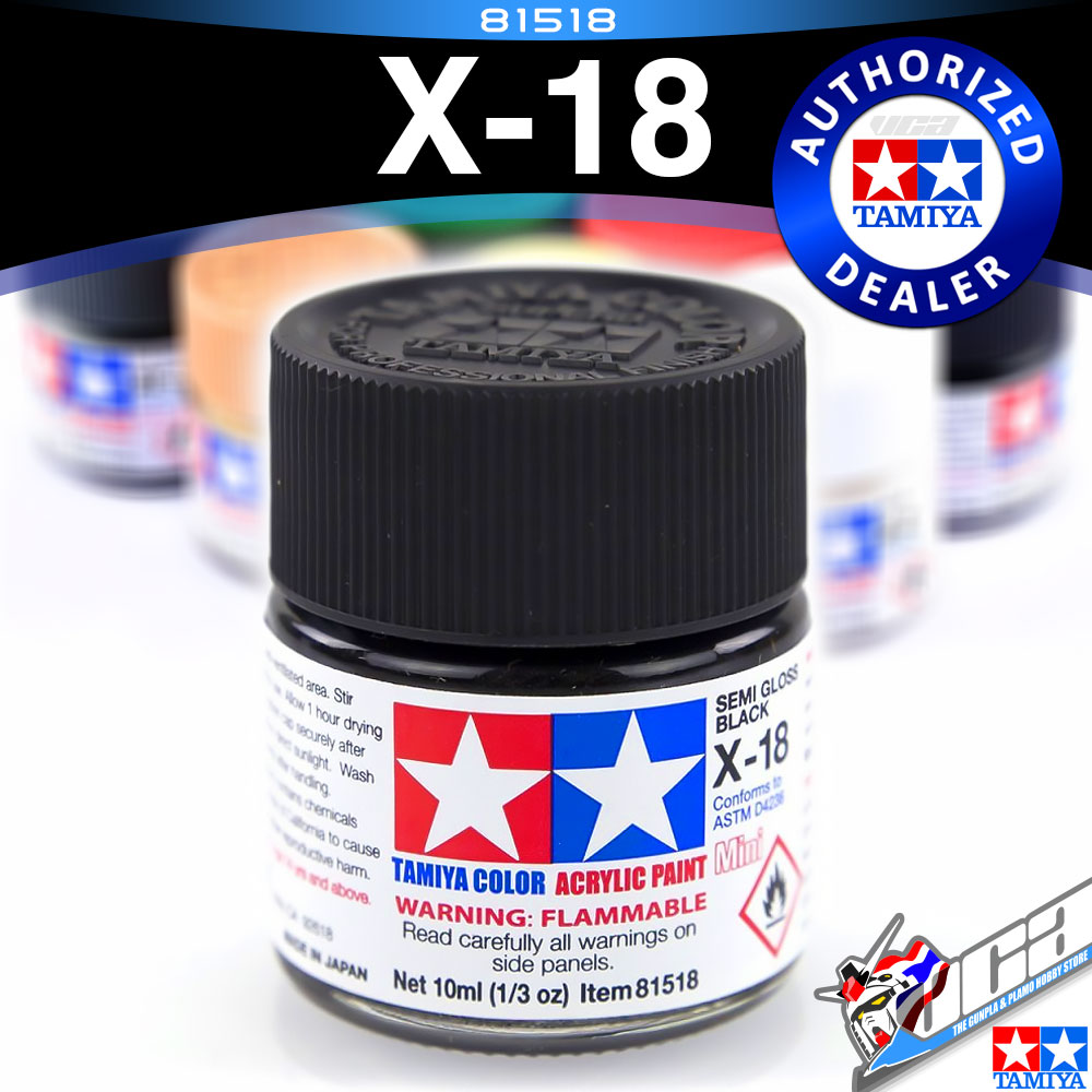 ACRYLIC X-18 SEMI GLOSS BLACK