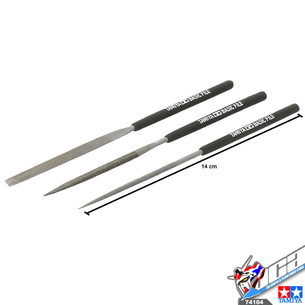 TAMIYA #74104 BASIC FILE SET (SMOOTH DOUBLE-CUT)