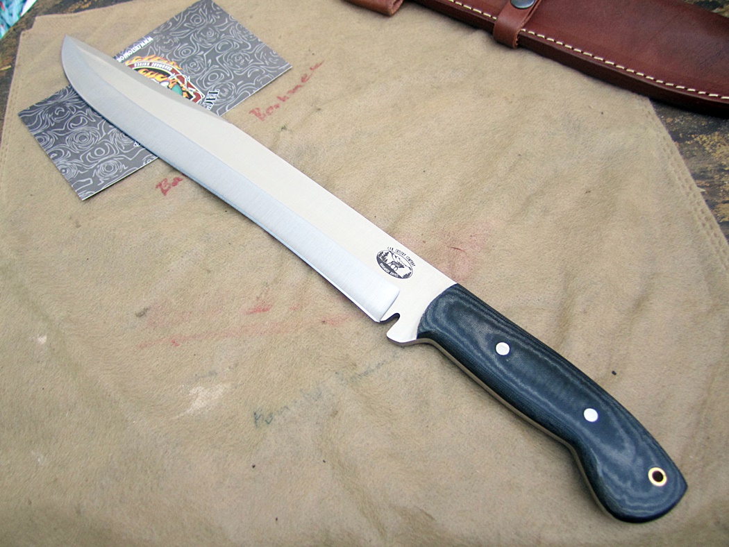 มีดเหล็กd2 IPAK CFK Custom Handmade D2 LARGE Bushcraft BUG-OUT-BAG Survival Machete Knife
