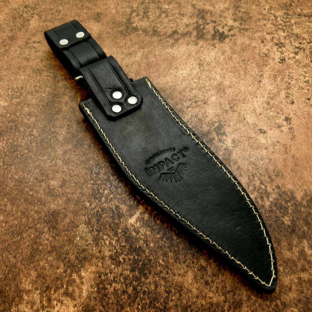 IMPACT CUTLERY RARE CUSTOM D2 BOWIE KNIFE BULL HORN HANDLE