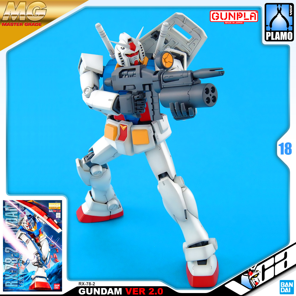 ⭐️ BANDAI GUNPLA MASTER GRADE MG 1/100 RX-78-2 GUNDAM VER 2.0 ประกอบ หุ่นยนต์ โมเดล กันดั้ม กันพลา ของเล่น VCA GUNDAM