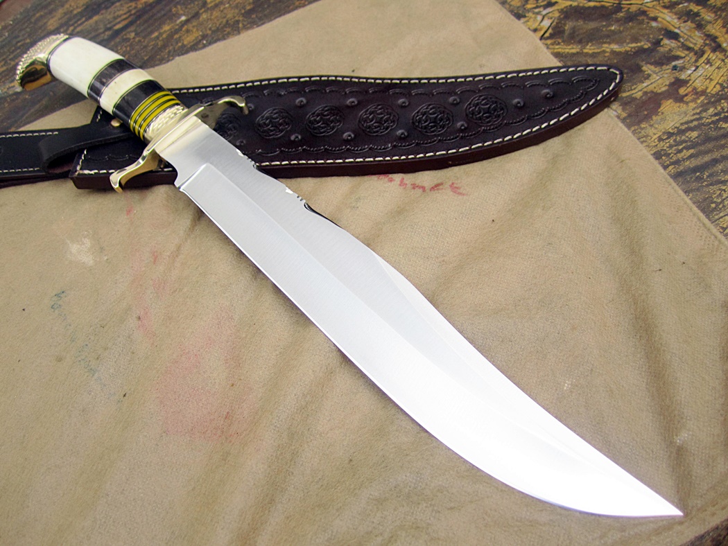 มีดเหล็กD2 UK HAND MADE BY IMPACT CUSTOM D2 BOWIE KNIFE