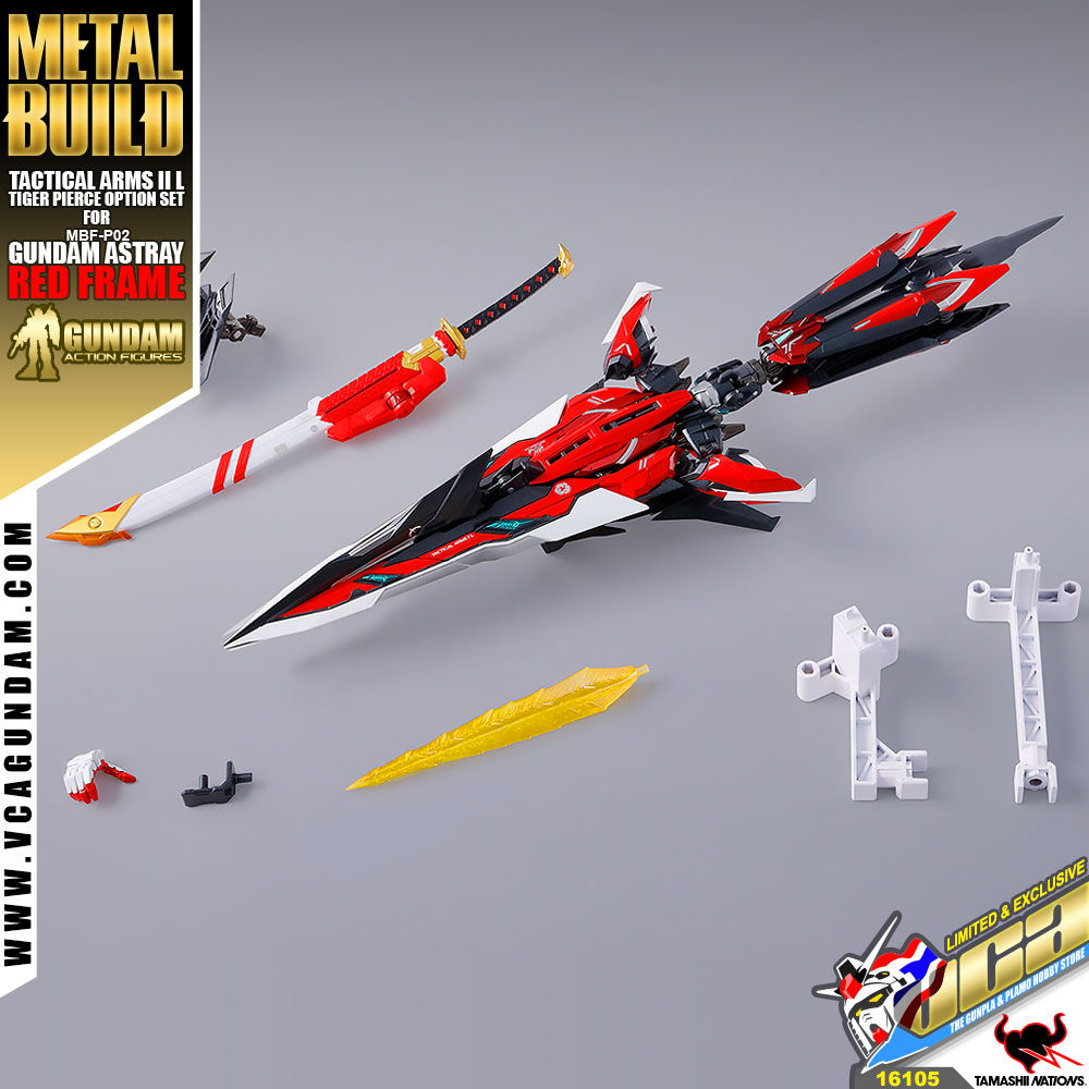 METAL BUILD TACTICAL ARMS II L & TIGER PIERCE OPTION SET FOR MB GUNDAM ASTRAY RED FRAME