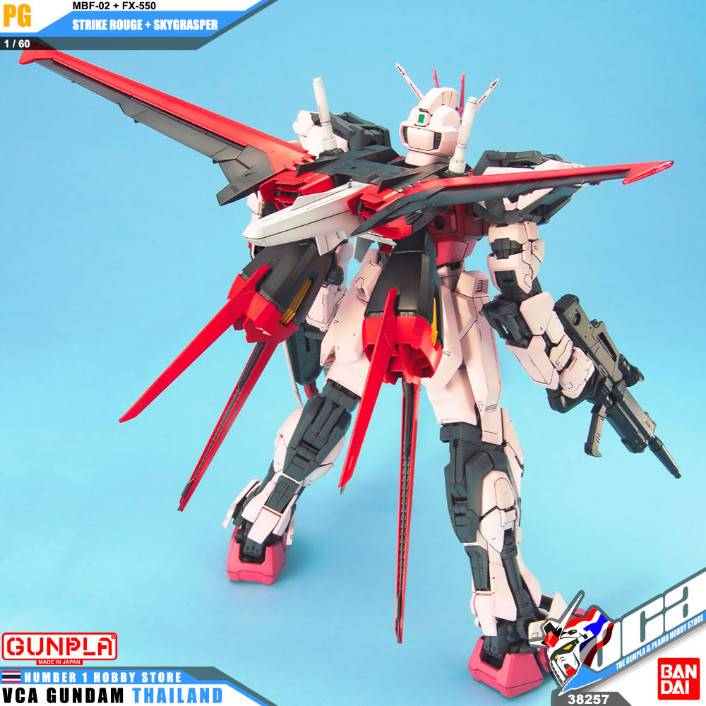 Bandai Perfect Grade PG MBF-02 STRIKE ROUGE + FX-550 SKYGRASPER สไตรค์รูจ สกายแกรสเปอร์