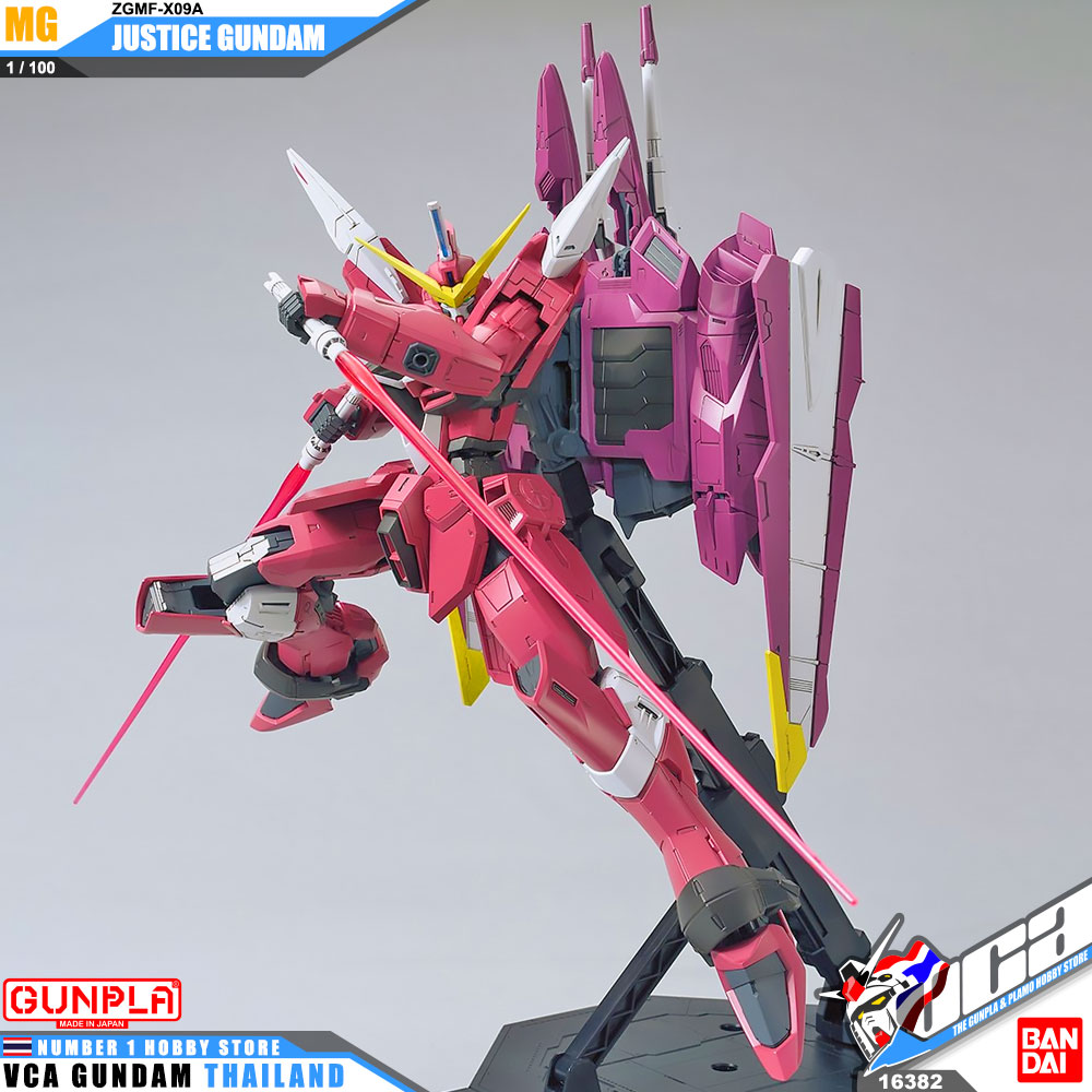 BANDAI GUNPLA MASTER GRADE MG 1/100 JUSTICE GUNDAM โมเดล กันดั้ม กันพลา VCA GUNDAM