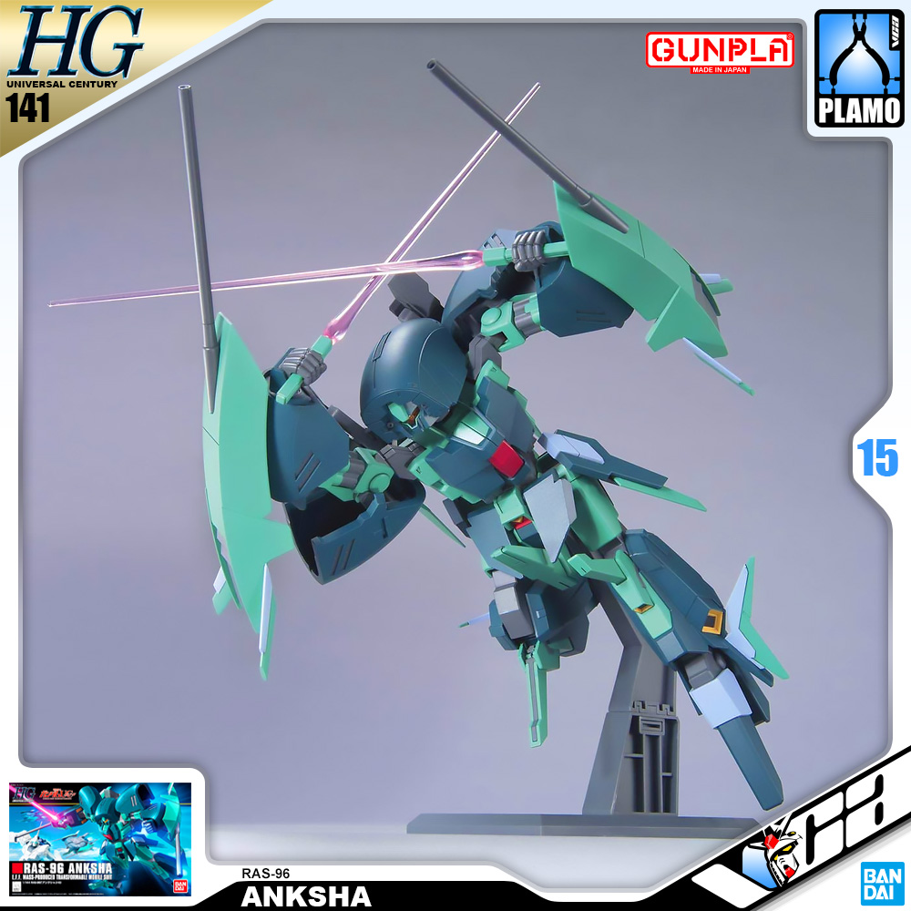 ⭐️ BANDAI GUNPLA HIGH GRADE UNIVERSAL CENTURY HGUC HG 1/144 RAS-96 ANKSHA ประกอบ หุ่นยนต์ โมเดล กันดั้ม กันพลา ของเล่น VCA GUNDAM