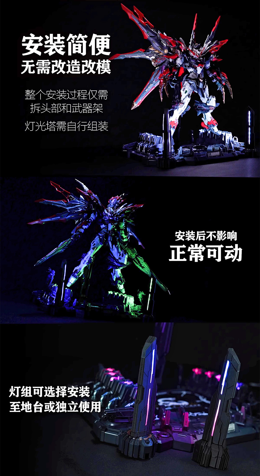 Kosmos Lighting Full System for In ERA+ Nemesis Plastic Model Action Toy Kit VCA Gundam Thailand