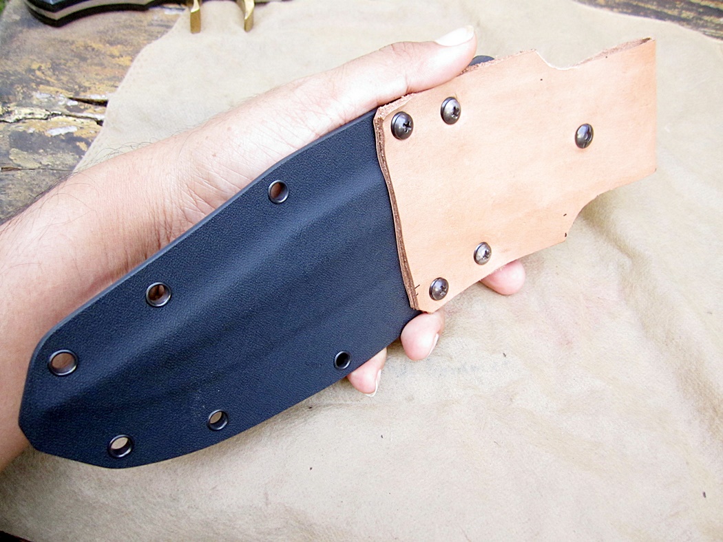 มีดใบตายASH CUSTOM HANDMADE HUNTING BOWIE KNIFE 440C STEEL 12" (B94)