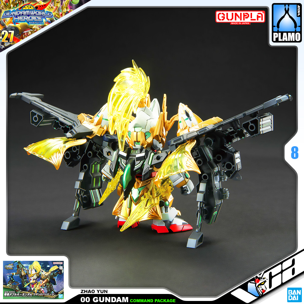 ⭐️ BANDAI GUNPLA SD GUNDAM WORLD HEROES SDW ZHAO YUN 00 GUNDAM COMMAND PACKAGE ประกอบ หุ่นยนต์ โมเดล กันดั้ม กันพลา ของเล่น VCA GUNDAM