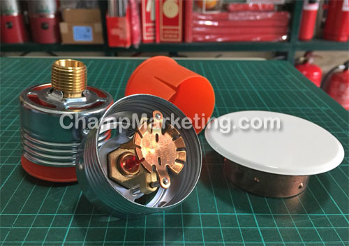 VICTUALIC V3801 หัวฉีดน้ำอัตโนมัติแบบคอนซีล สปริงเกอร์ K5.6 มาตรฐาน UL/FM