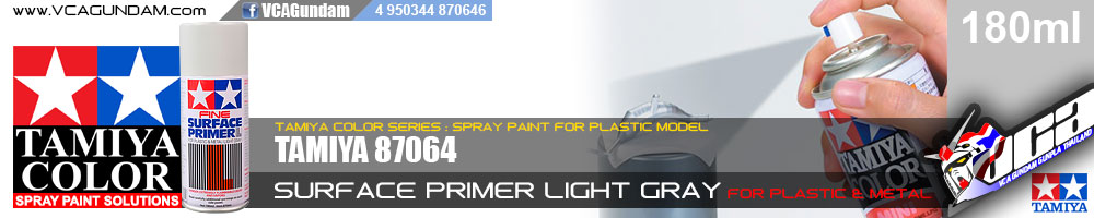FINE SURFACE PRIMER FOR PLASTIC & METAL LIGHT GRAY สีเทาอ่อน 180ML