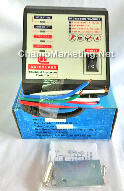SAFEGUARD SGG115A เครื่องป้องกันความเสียหายจากไฟกระชาก ไฟเกิน ไฟลัดวงจร สำหรับเครื่องใช้ไฟฟ้า ไม่เกิน 15แอมป์