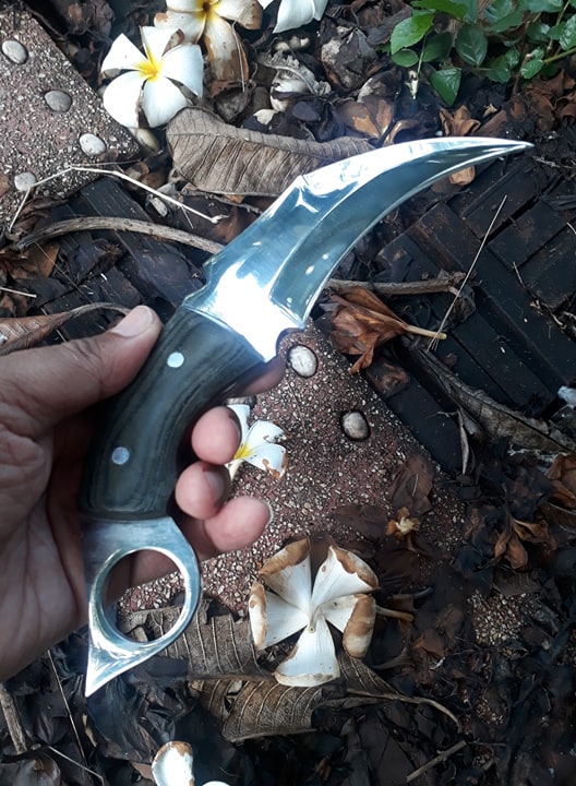 มีดคารัมบิทKARAMBIT D2 USA. 184 MICARTA HANDLE