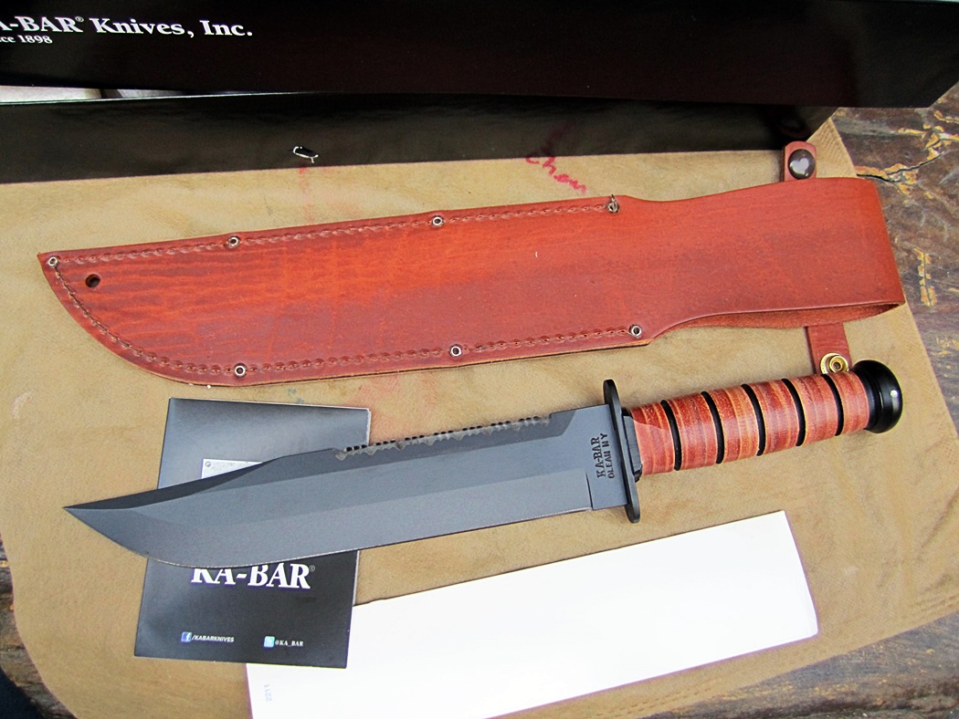 มีดเดินป่า Ka-Bar 2217 Leather Handled Big Brother Knife