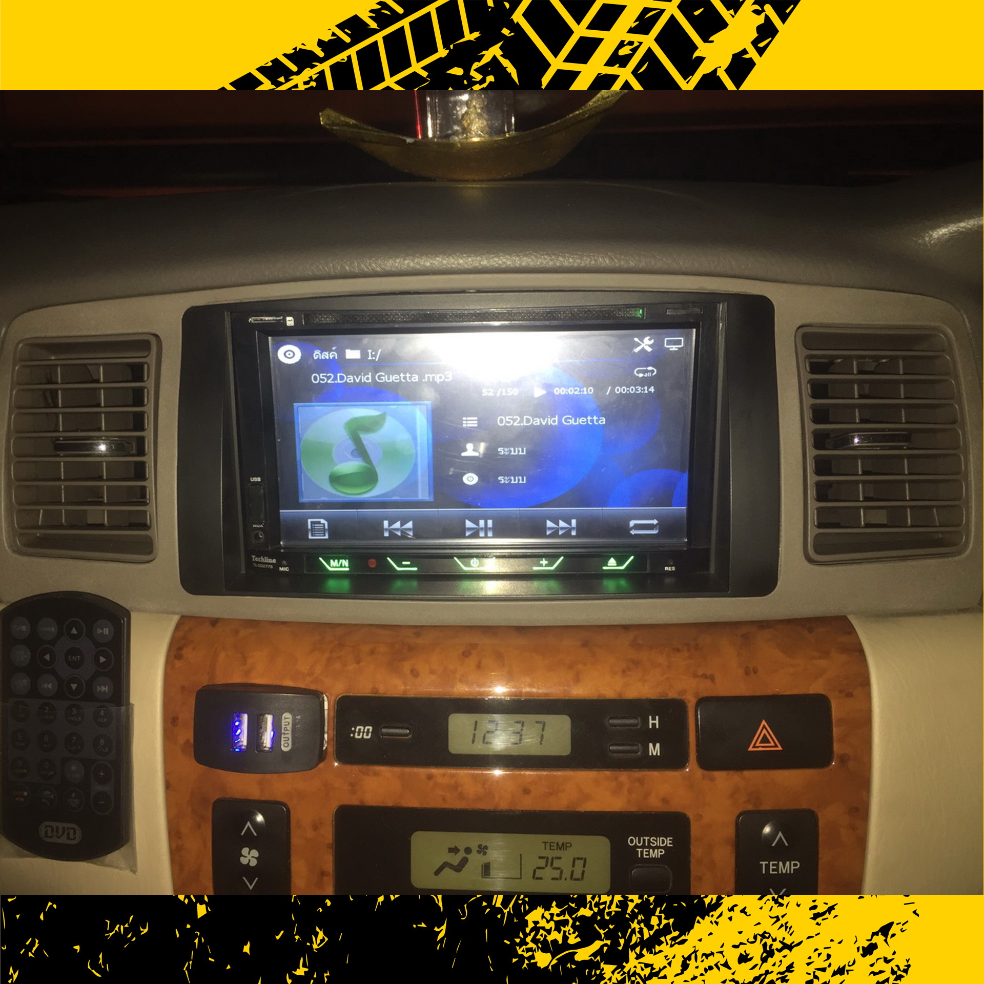 (R039) กรอบ วิทยุใส่จอ 6.2-7 inch. or 2 din. สำหรับรถยนต์ Toyota ALTIS 2001-2007