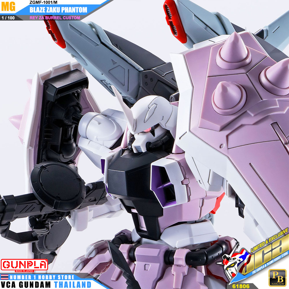 PREMIUM BANDAI GUNPLA MASTER GRADE MG 1/100 BLAZE ZAKU PHANTOM REY ZA BURREL CUSTOM โมเดล กันดั้ม กันพลา VCA GUNDAM