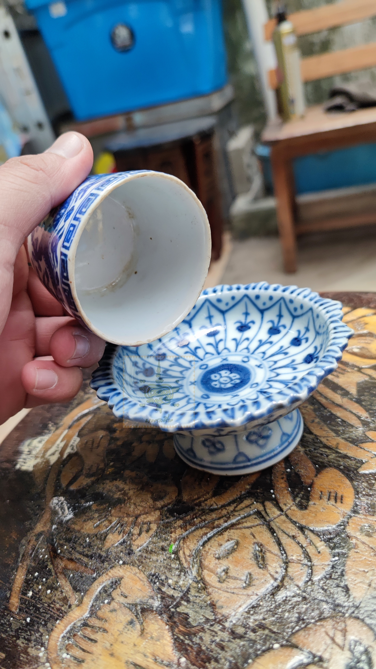 ถ้วย+พานเก่า