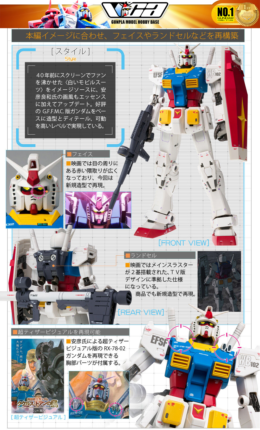 Bandai® Premium Gundam Fix Figuration Metal Composite GFFMC RX-78-02 GUNDAM CUCURUZ DOAN'S ISLAND