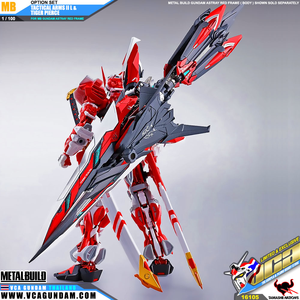 Metal Build TACTICAL ARMS II L & TIGER PIERCE OPTION SET FOR MB MPF-P02 GUNDAM ASTRAY RED FRAME กันดั้ม แอสเทรย์ เรด เฟรม