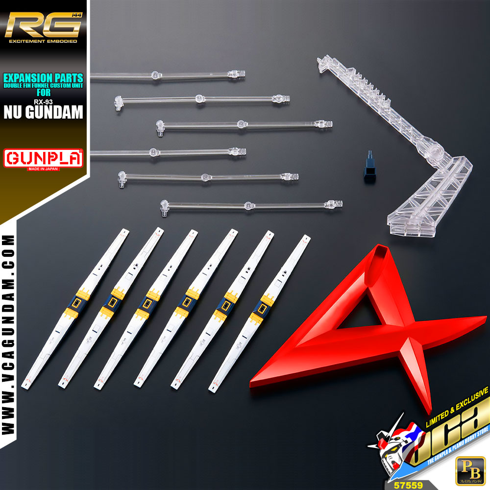 RG EXPANSION PARTS FOR RG NU GUNDAM DOUBLE FIN FUNNEL CUSTOM UNIT