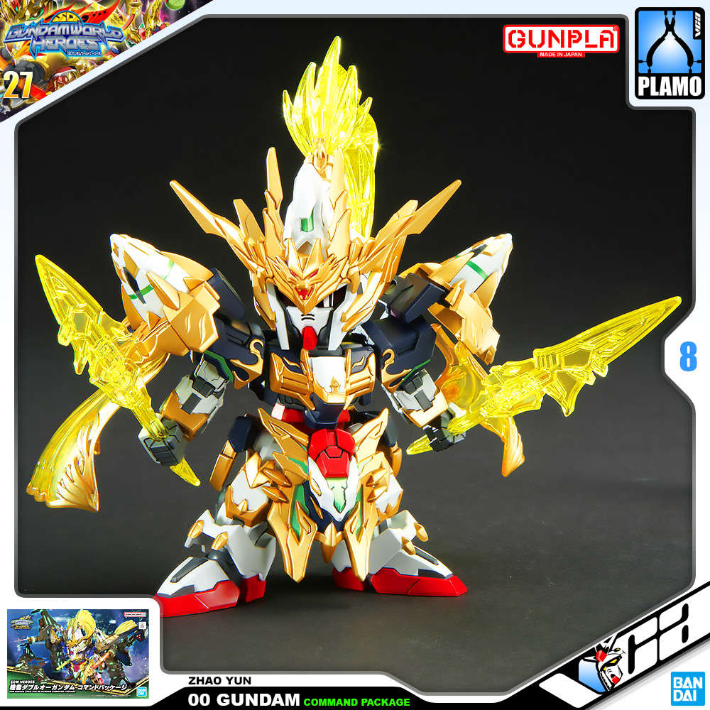 ⭐️ BANDAI GUNPLA SD GUNDAM WORLD HEROES SDW ZHAO YUN 00 GUNDAM COMMAND PACKAGE ประกอบ หุ่นยนต์ โมเดล กันดั้ม กันพลา ของเล่น VCA GUNDAM