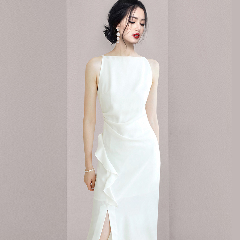 เดรสลูกไม้สีขาวใส่ไปงาน