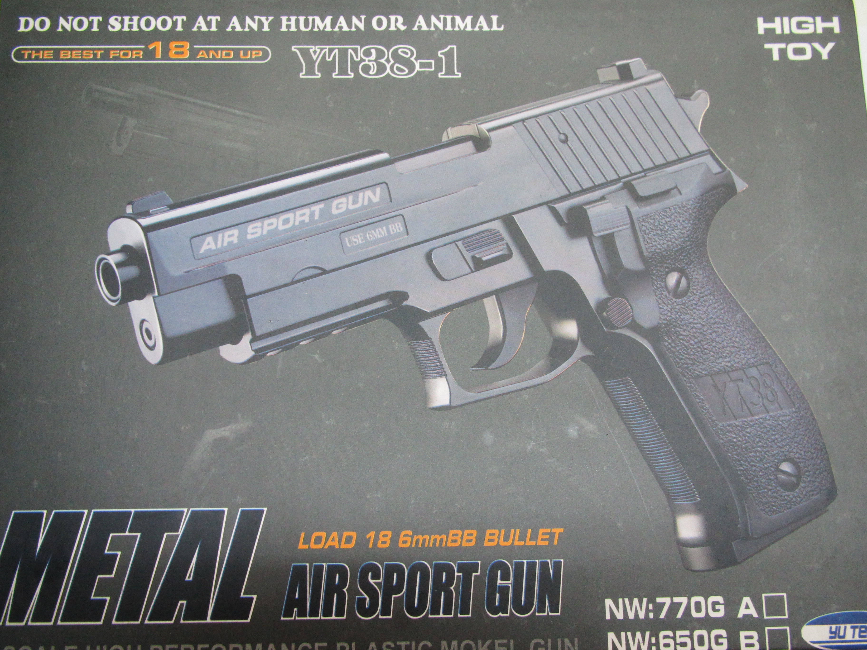 ปืนสั้นอัดลม ชนิด ชักยิงทีละนัด รุ่น ซิกซาวเออร์