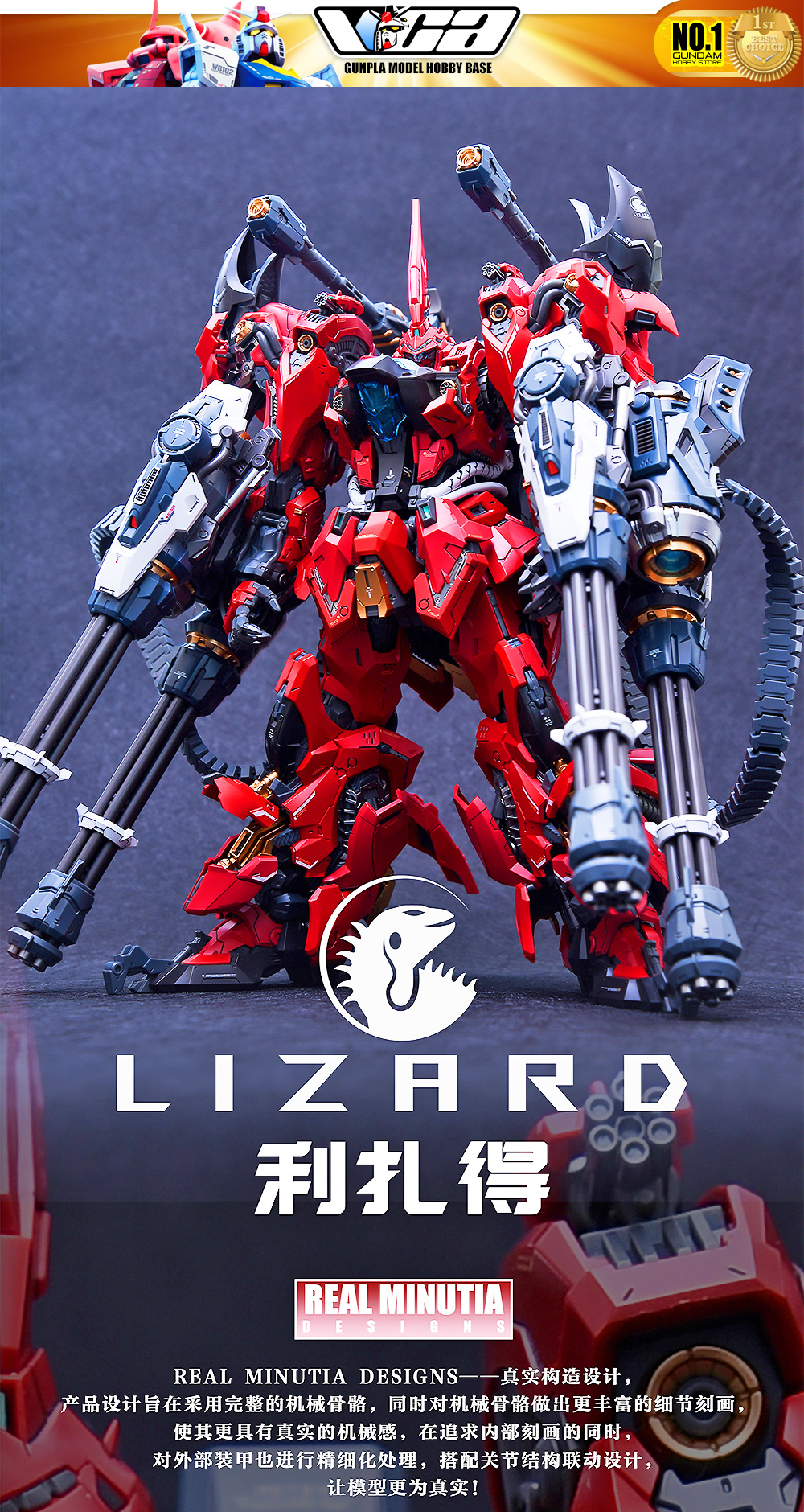Infinite Dimension 无限新星 In Era+ RMD Lizard 利扎得 Master Grade MG Plastic Model Action Figure Toy Kit VCA Gundam Thailand