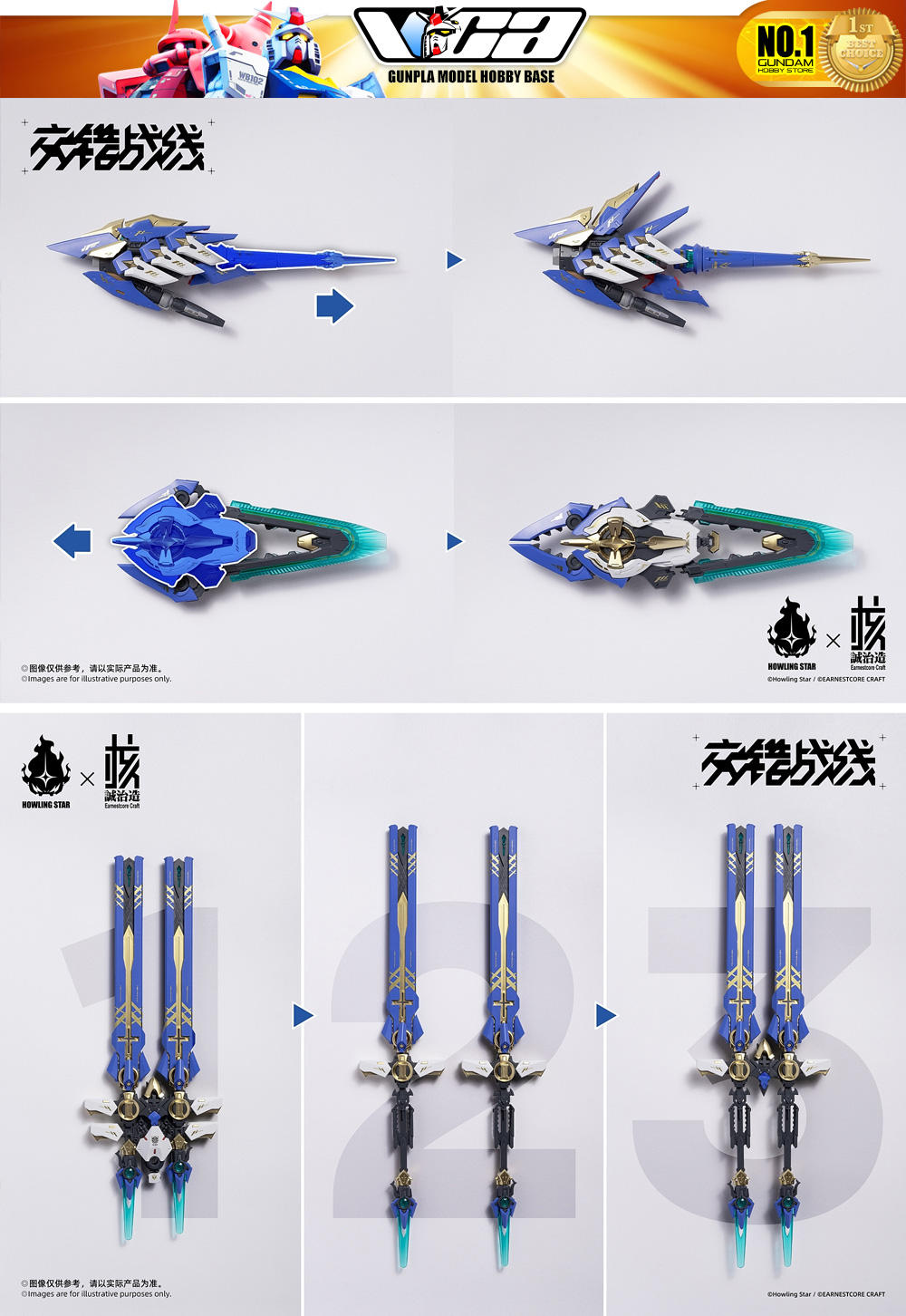 HowlingStar 核诚治造Coloda 科拉达 Master Grade MG Plastic Model Action Figure Toy Kit VCA Gundam Thailand
