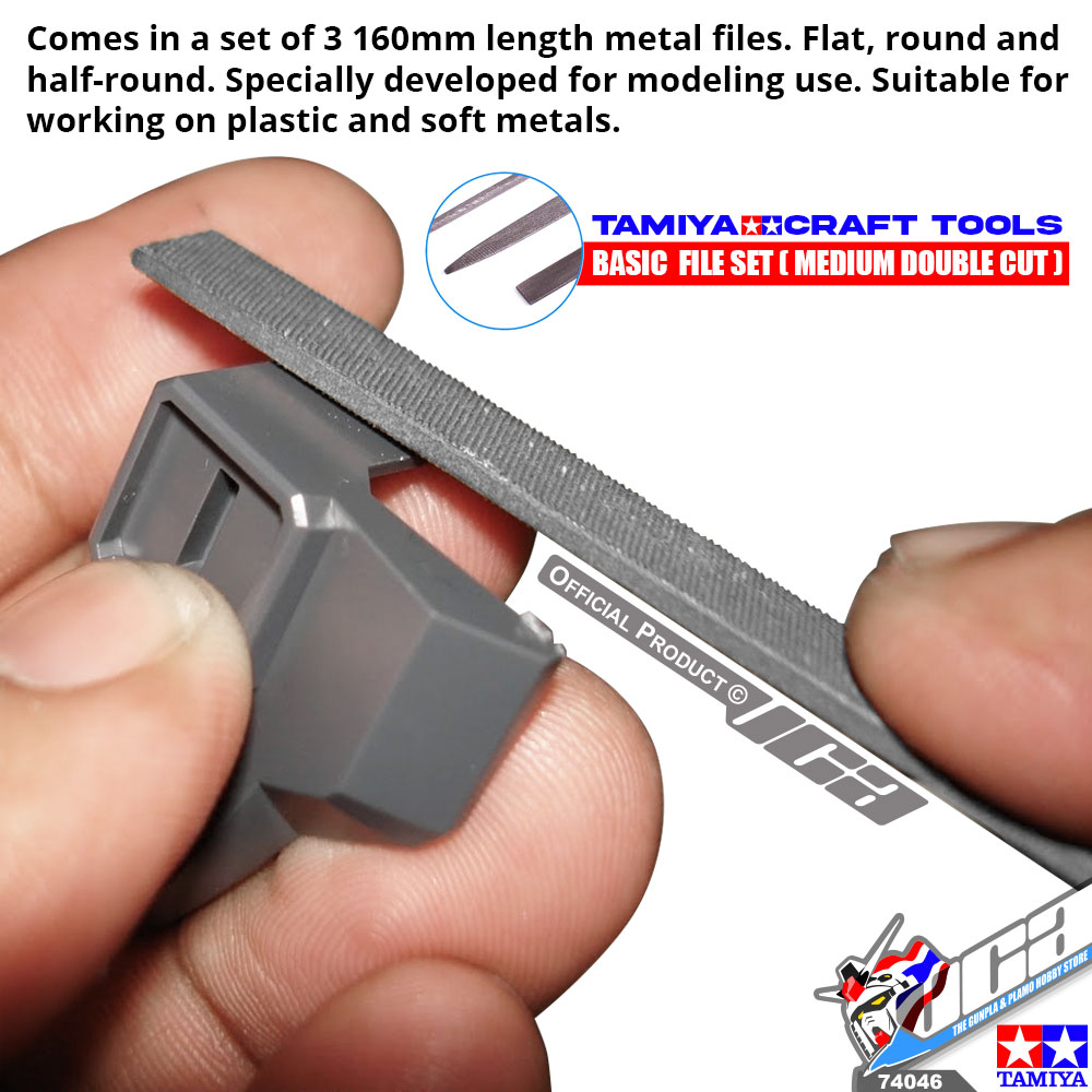 TAMIYA 74046 BASIC HOBBY FILE MEDIUM DOUBLE CUT ตะไบหยาบ ทามิย่า โมเดล กันดั้ม กันพลา VCA GUNDAM