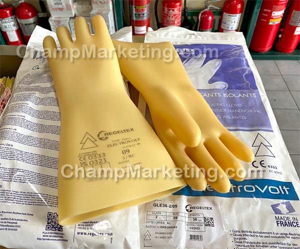 รีเจลเทค อีเลคโทรโวลท์ ถุงมือป้องกันไฟฟ้า 17000 โวลท์ Class 2 ไซส์ 9