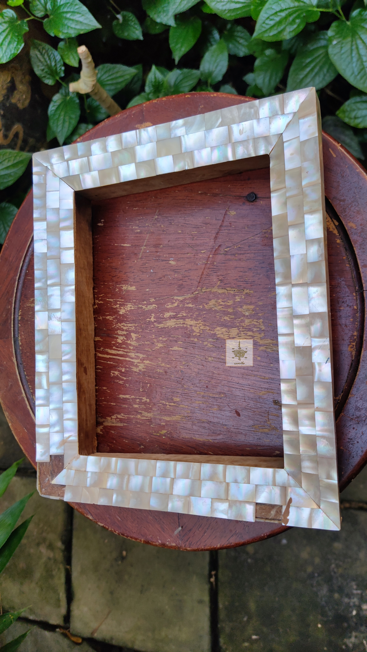 กรอบรูป เปลือกหอยมุกเก่า