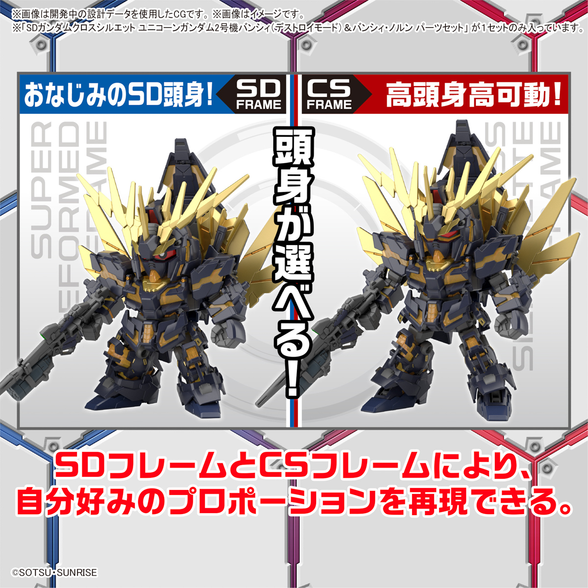 SDCS RX-0[N] UNICORN GUNDAM 02 BANSHEE (DESTROY MODE) BANSHEE NORN PARTS SET