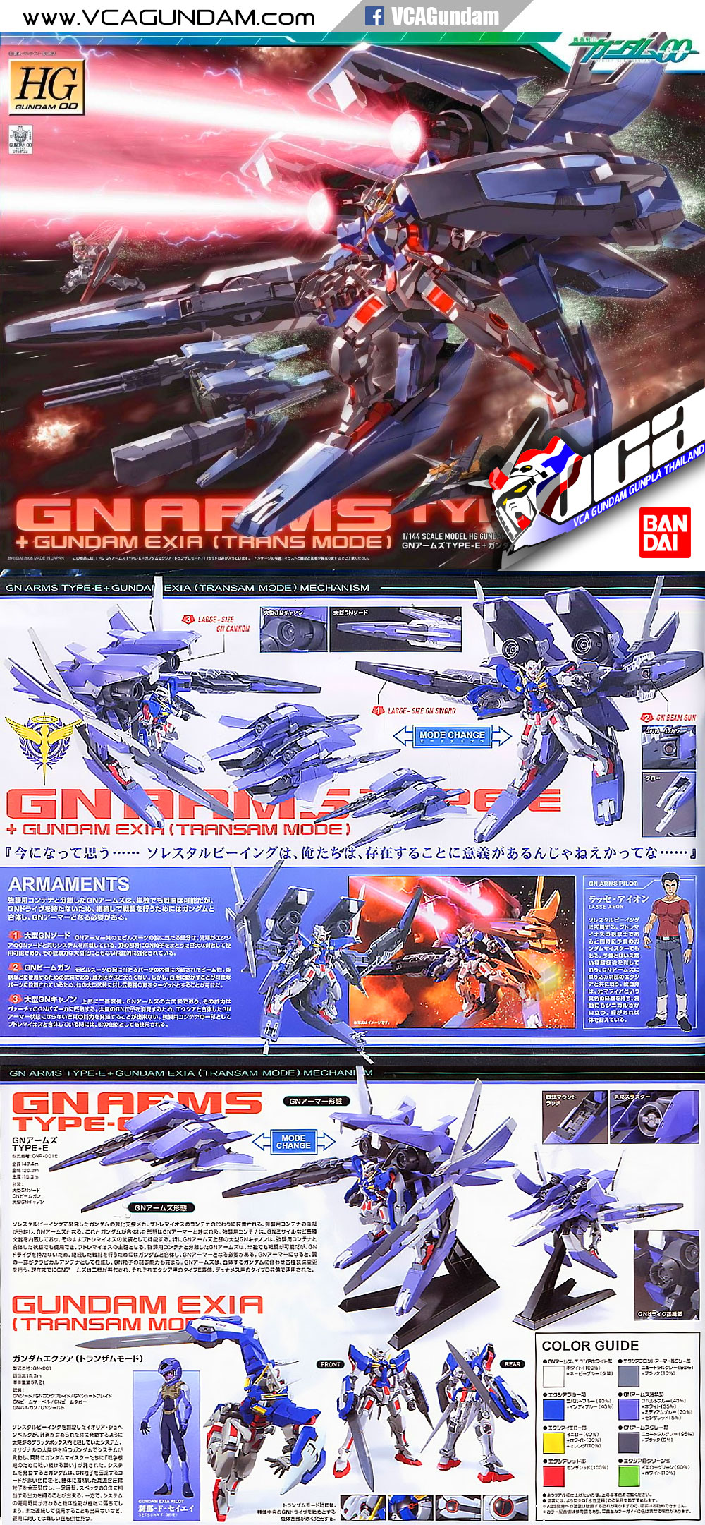 HG GN ARMS TYPE-E + GUNDAM EXIA กันดั้ม เอ็กเซีย