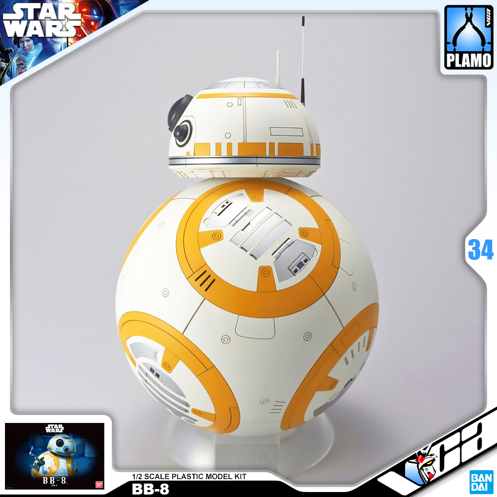 ⭐️ BANDAI STAR WARS 1/2 BB-8 ประกอบ หุ่นยนต์ โมเดล กันดั้ม กันพลา ของเล่น VCA GUNDAM